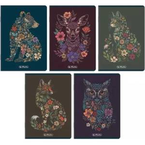 Herlitz Тетрадка Florimals с квадратчета, A5, soft touch, различни видове (400206285)