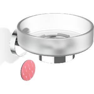 DECOR WALTHER Сапунерка Basic стенна самозалепващ се монтаж хром (0536000)