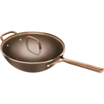 ZWILLING Milano Wok with Glass Lid 30 cm, Brown