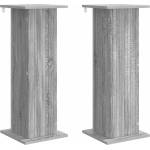 vidaXL Стойка за растения 2 бр. Сива сонома 30, 5 x 30 x 80, 5 см (899775)