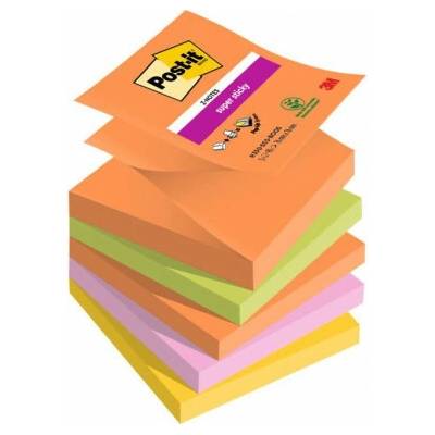 POST-IT Z-bločky Post-it Super Sticky BOOST, veľkosť 76x76 mm, 5 bločkov po 90