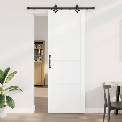 vidaXL Преплъзваща се врата ORKDAL 83 x 232 см Бяло (3445545)