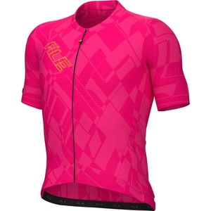 Alé Мъжка фланелка с къс ръкав за колоездене Alé PR-E Schema S/S Jersey Cycling jersey - Fuchsia (056-3947-0114)