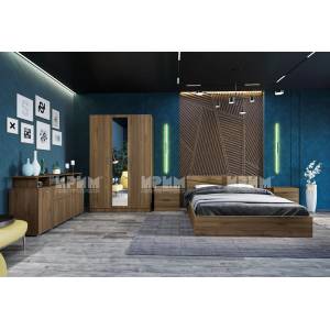 ИРИМ Спален комплект Сити 7073 160/200 см орех адмирал