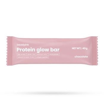 GymBeam BeastPink Протеинов бар GlowBar 40 g шоколад