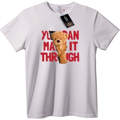 NOONEBRAND Тениска Плюшено мече 'Ти можеш да го направиш' - 7XL, Black