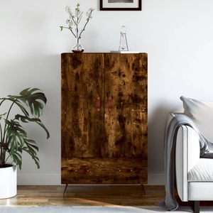 vidaXL Висок шкаф, опушен дъб, 69, 5x31x115 см, инженерно дърво (828209)