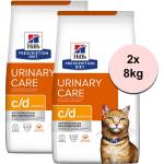 HILL'S Hill s Prescription Diet c/d Multicare Грижа за пикочната система за котки 2 x 8 кг
