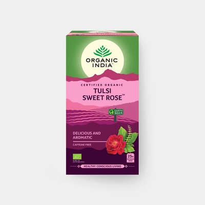 Organic India Čaj Tulsi Sweet Rose porcovaný 28,8 g 25 ks