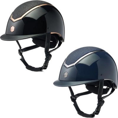 EQx by Charles Owen Jezdecká ochranná helma Kylo Sparkly navy gloss pewter – Zboží Dáma
