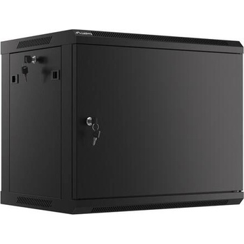 Lanberg Комуникационен шкаф, Lanberg rack cabinet 19" wall-mount 9U/600x450 for self-assembly with metal door black (flat pack) (WF01-6409-00B)