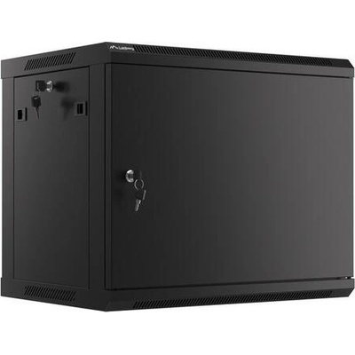 Lanberg Комуникационен шкаф, Lanberg rack cabinet 19" wall-mount 9U/600x450 for self-assembly with metal door black (flat pack) (WF01-6409-00B)