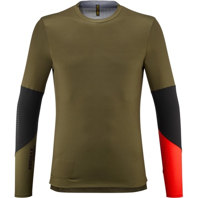 Mavic Мъжка фланелка с дълъг ръкав за колоездене Mavic Deemax Enduro Pro L/S Jersey Cycling jersey - Olive / Spicy Orange (056-3619-0112)