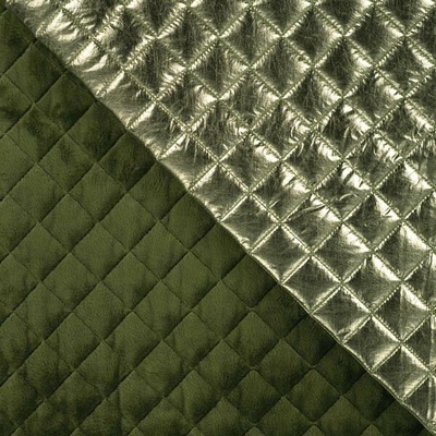 Prošev khaki, kovový lesk, š.140