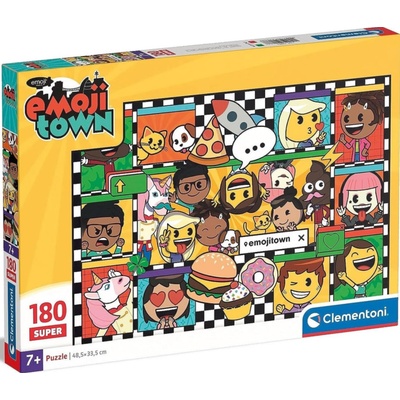 Clementoni Детски пъзел Clementoni от 180 части - Град Емоджи (вариант 1) (29066)