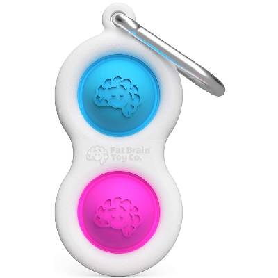 Сензорна играчка-ключодържател Tomy Fat Brain Toys - Simple Dimple, синя/розова (F211P)