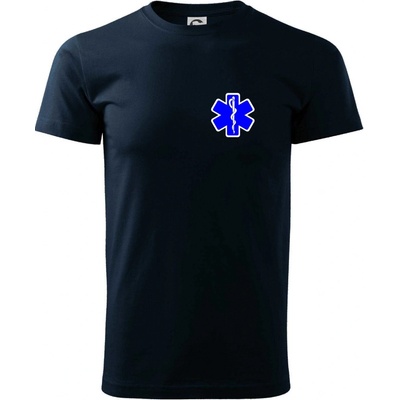 Rescue Hvězda na prsu + nápis na zádech pánské triko Fantasy sportovní dresovina námořní modrá velmi tmavá téměř černá