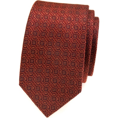 Avantgard Kravata Slim Lux 571-22274 skořicová/hnědá