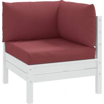 vidaXL Палетни възглавници, 3 бр. , меланж, бордо, плат (4002661)