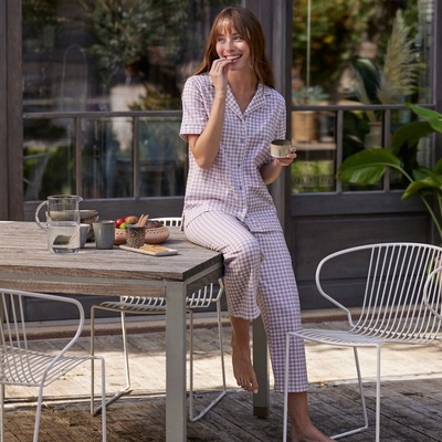 Blancheporte so 7 8 nohavicami a s kockovanou vichy lila