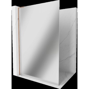 Mexen Kioto L Душ параван Walk-in 100 x 200 см, огледало, розово злато - 800-100-103-60-50 (800-100-103-60-50)
