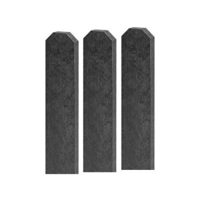 Plotovky plastové, s tříhrannou okrasnou hlavou, černá 78 x 21, délka 1,2 m, balení 1 ks