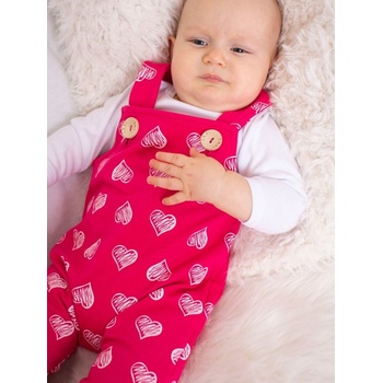 Detské tepláky na traky HEARTS Cyklaménová