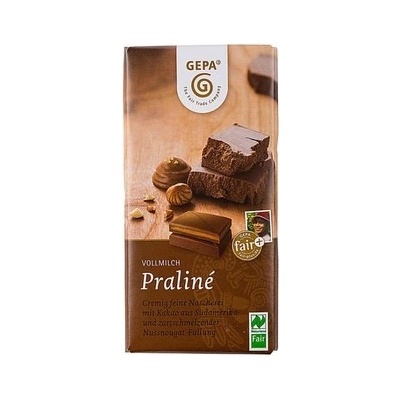 Gepa Bio mliečna čokoláda pralinková, 100 g