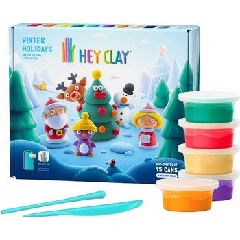 HEY CLAY Комплект за моделиране с глина Hey Clay - Зимни празници (99001)