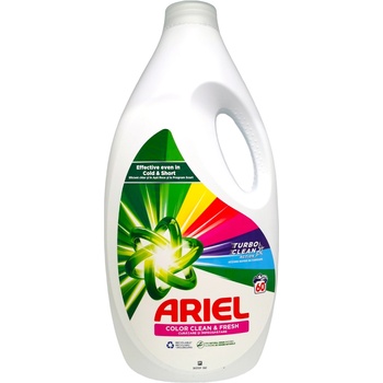 Ariel течен перилен препарат, 3000мл, 60 пранета, Цветно пране, Color clean & Fresh