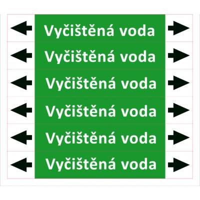 Nadrzenapalivo.cz Značení potrubí ISO 20560, vyčištěná voda PZA 009384
