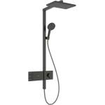 Hansgrohe Raindance Alive Q - Душ комплект с термостат, 21x34 см, 3 струи, матиран черен хром 24590340 (24590340)