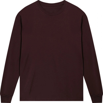 True Blanks Essentials Mens Regular LSL Tee dlouhý rukáv COT-73838808200 Kaštanová