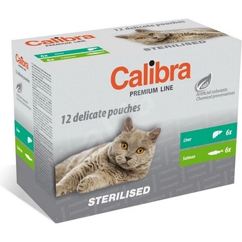 Calibra Premium cat Sterilised Pečeň v omáčke 24 x 100 g