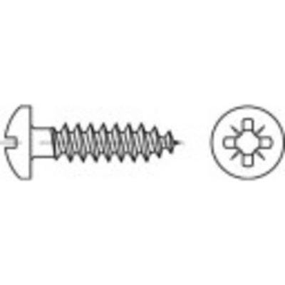 TOOLCRAFT 1069677 polkruhové skrutky 3.5 mm 25 mm krížová dražka Pozidriv 88096 nerezová ocel A2 1000 ks