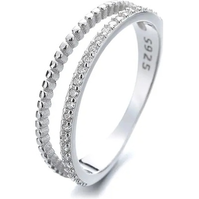 Majya Stříbrný dvojitý prsten AMY 10194