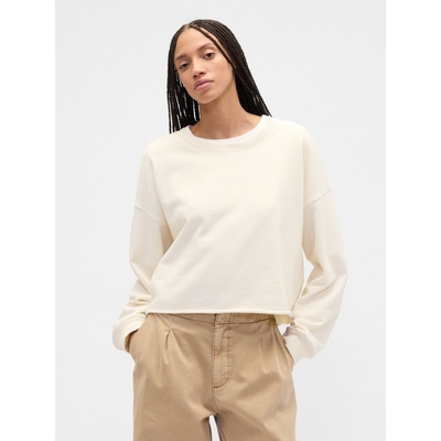 GAP Oversize crop суитшърт Heavyweight GAP GAP | Byal | ЖЕНИ | M