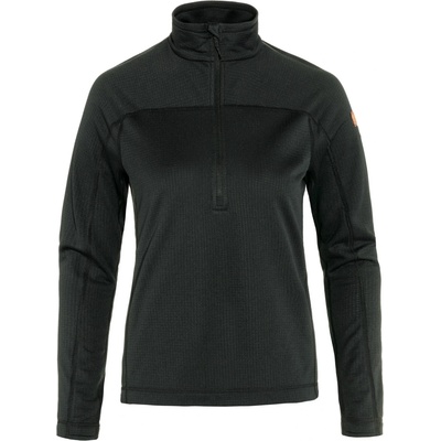 Fjällräven Дамски поларен пуловер Fjällräven Women's Abisko Lite Fleece Half Zip Fleece jumper - Black - размер XL (105-4199-0116)