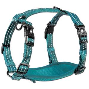 alcott Adventure harnesses - нагръдник за куче Адвенчър, син, размер XS: 15 см дължина, 25-30 см шия, 38-43 см гръден кош, ширина на лентата 1 см - HSXSBL