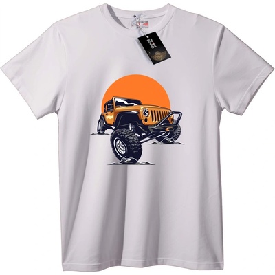 NOONEBRAND Тениска Jeep залез приключение - L, White