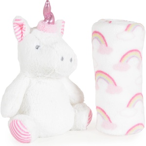 Cangaroo Бебешко одеяло 90/75 cm с играчка Unicorn rainbow 
