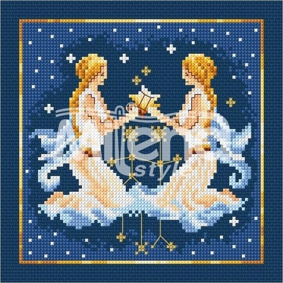 Milena Style Зодия Близнаци - гоблен със схема конци Ariadna