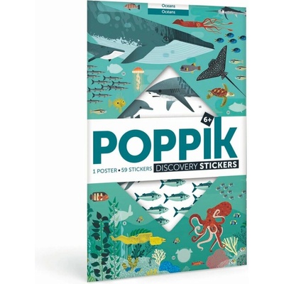 POPPIK Vzdělávací samolepkový plakát Oceán