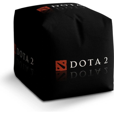 Sablio Taburet Cube DOTA 2 Čierna: 40x40x40 cm