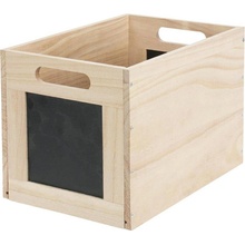 H&S Decoration Úložný box s tabulí Wooden 30 x 20 x 20 cm dřevo