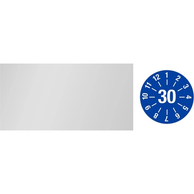 Kontrolná nálepka na kábel 30, modrá, samolepiaca fólia, 60 x 20 mm, BJ = 5 roliek à 16 ks