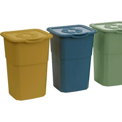 Dea Home Set 3 odpadkových košů ECO na tříděný odpad 3 x 50 L