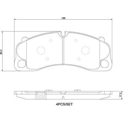 Sada brzdových platničiek kotúčovej brzdy BREMBO P 65 045