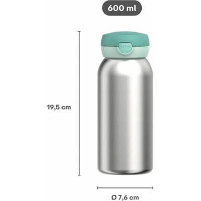 Mepal campus ocelová láhev s odklápěcím uzávěrem 600 ml