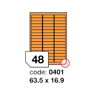 Rayfilm 63,5x16,9 mm 300 archů, fluo oranžová, R0133.0401D